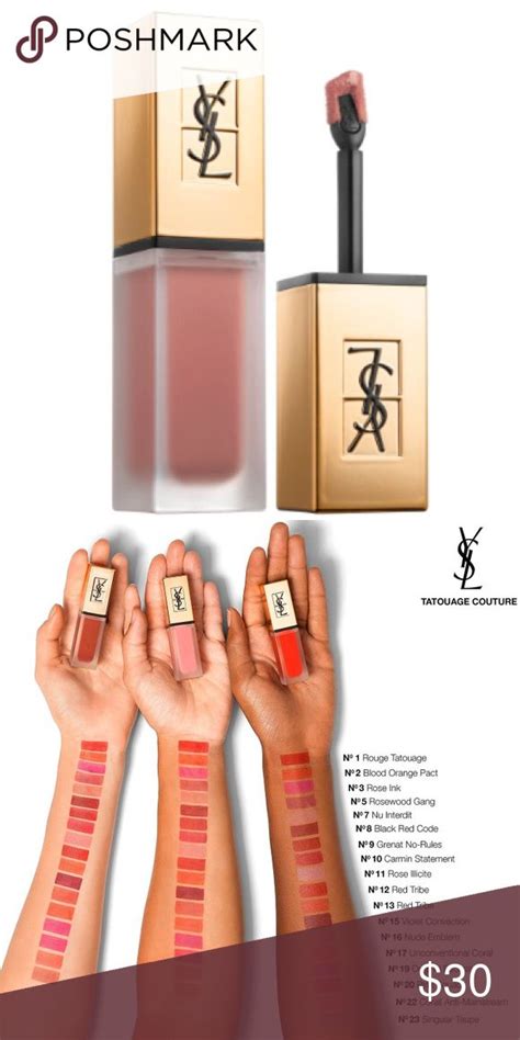 ysl tattoo couture lip color.